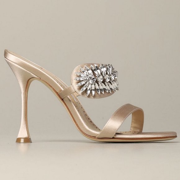 Manolo Blahnik Shoes - NEW MANOLO BLAHNIK Skysan Crystal Embellish Sandal